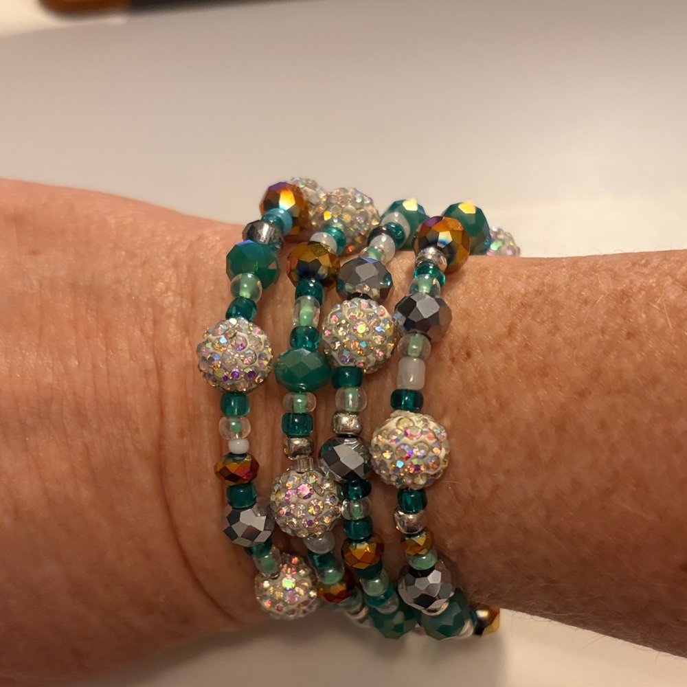 Elegant Multicolor Beaded wrap Bracelet